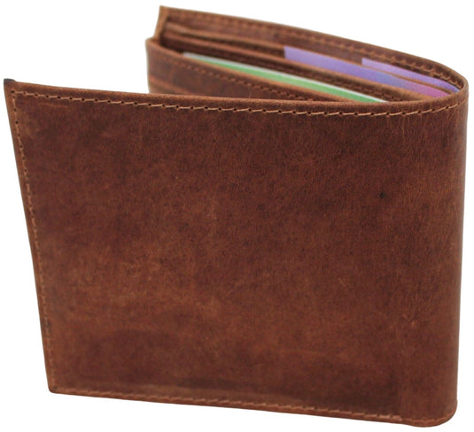 RFID Security Lined Leather Wallet Quality Full Grain Cow Hide Leather. Style No: 11049.
