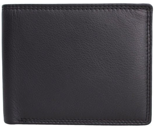 RFID Security Lined Leather Wallet Quality Full Grain Cow Hide Leather. Style No: 11049.