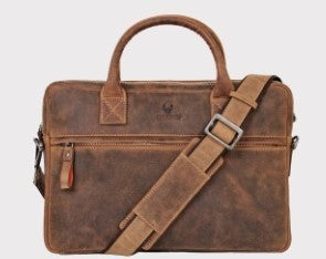 Marseille Vintage Brown Structured Shoulder Bag