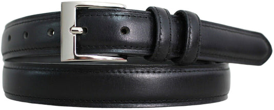 Hide & Chic Full Grain Stitched Leather Belt in Black & Brown. Style number 41009