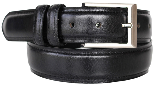 Hide & Chic Full Grain Leather Belt. Brown with Silver Nickle Buckle. Style No 43019 35 MM