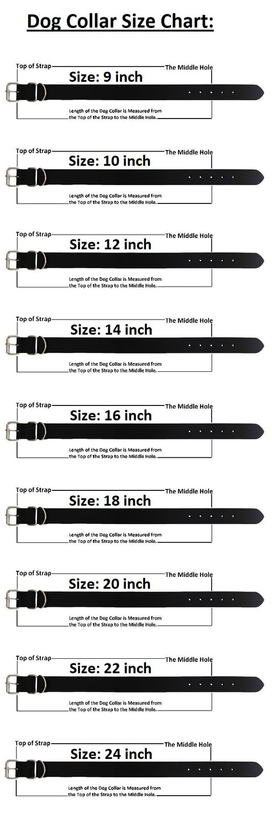 Quality Full Grain Leather Dog Collar. Width: 25mm. Colours: Black or Brown.