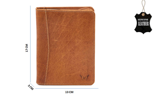 Quality Full Grain Leather Passport Wallet. Style: 7015.