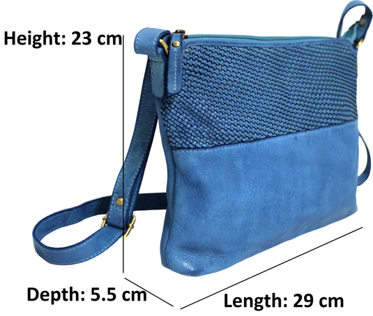 Leather Handbag - Shoulder Bag with Adjustable Strap. Style: 1188A.