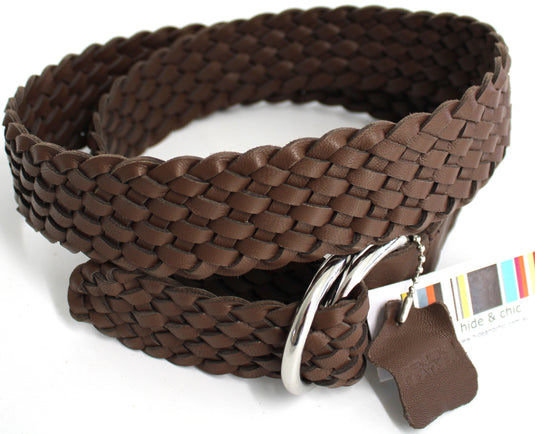 Quality Full Grain Leather Plaited Belt. Style No: 41037