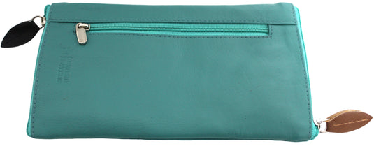 Double Sided Glasses Case for Two Pairs with Zipper. Quality Full Grain Leather. Style No: 14036.