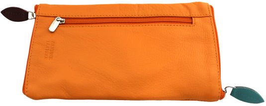 Double Sided Glasses Case for Two Pairs with Zipper. Quality Full Grain Leather. Style No: 14036.