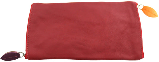 Double Sided Glasses Case for Two Pairs with Zipper. Quality Full Grain Leather. Style No: 14036.
