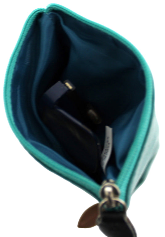 Double Sided Glasses Case for Two Pairs with Zipper. Quality Full Grain Leather. Style No: 14036.