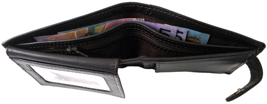 RFID Genuine Leather Wallet. Colours: Black. Brown. Tan. Style No: 11039
