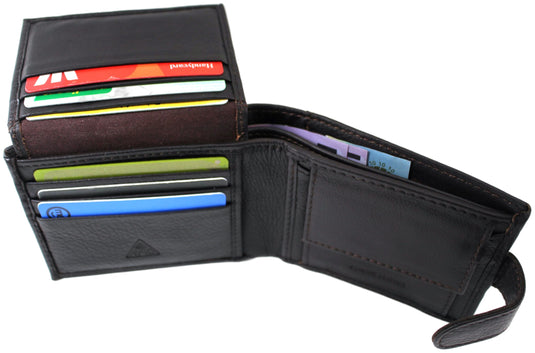 RFID Genuine Leather Wallet. Colours: Black. Brown. Tan. Style No: 11039