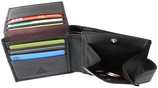 RFID Genuine Leather Wallet. Colours: Black. Brown. Tan. Style No: 11039
