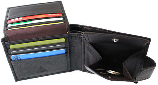RFID Genuine Leather Wallet. Colours: Black. Brown. Tan. Style No: 11039