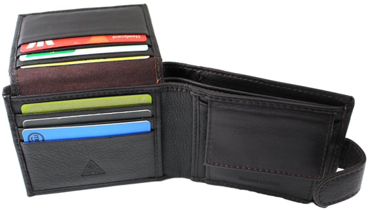 RFID Genuine Leather Wallet. Colours: Black. Brown. Tan. Style No: 11039