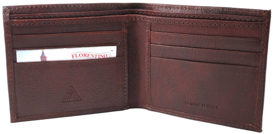 RFID Genuine Leather Wallet. Colours: Black or Brown. Style No: 11043