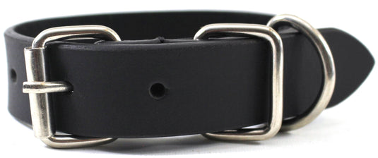 Quality Full Grain Leather Dog Collar. Width: 25mm. Colours: Black or Brown.