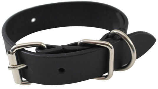 Quality Full Grain Leather Dog Collar. Width: 25mm. Colours: Black or Brown.