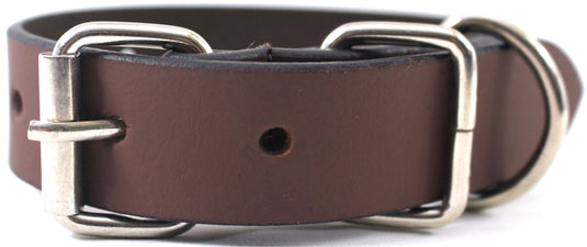 Quality Full Grain Leather Dog Collar. Width: 25mm. Colours: Black or Brown.