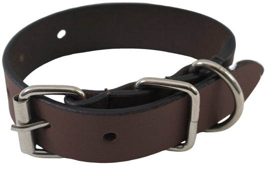 Quality Full Grain Leather Dog Collar. Width: 25mm. Colours: Black or Brown.