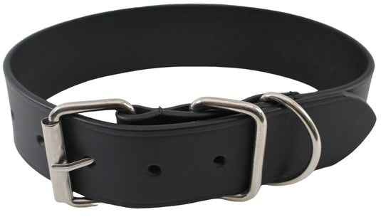 Quality Full Grain Leather Dog Collar. Width: 40mm. Colours: Black or Brown.