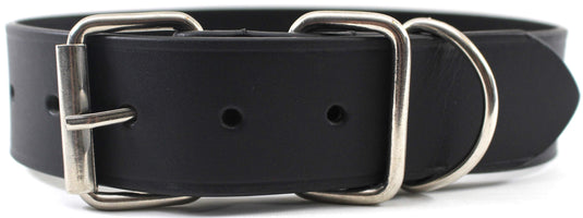 Quality Full Grain Leather Dog Collar. Width: 40mm. Colours: Black or Brown.