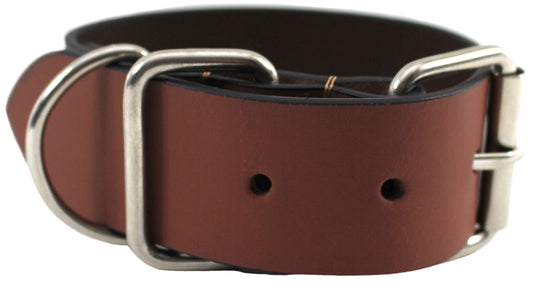 Quality Full Grain Leather Dog Collar. Width: 40mm. Colours: Black or Brown.