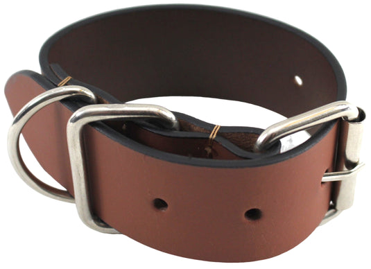 Quality Full Grain Leather Dog Collar. Width: 40mm. Colours: Black or Brown.