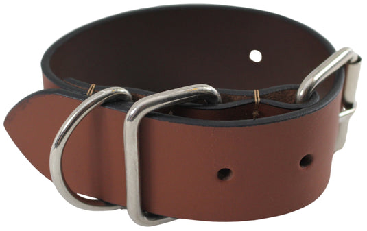 Quality Full Grain Leather Dog Collar. Width: 40mm. Colours: Black or Brown.