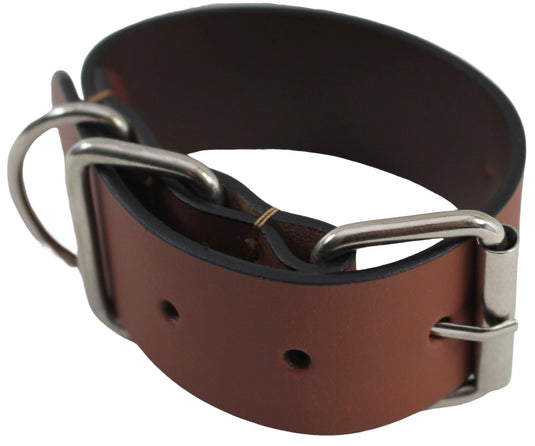 Quality Full Grain Leather Dog Collar. Width: 40mm. Colours: Black or Brown.