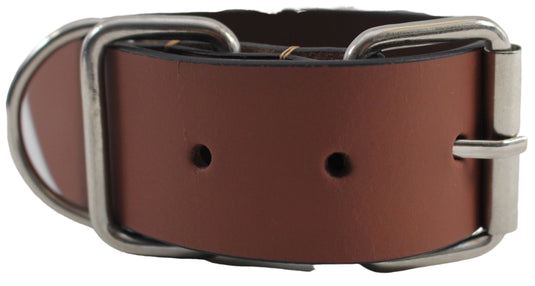 Quality Full Grain Leather Dog Collar. Width: 40mm. Colours: Black or Brown.
