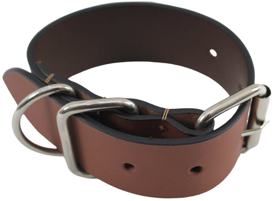 Quality Full Grain Leather Dog Collar. Width: 40mm. Colours: Black or Brown.