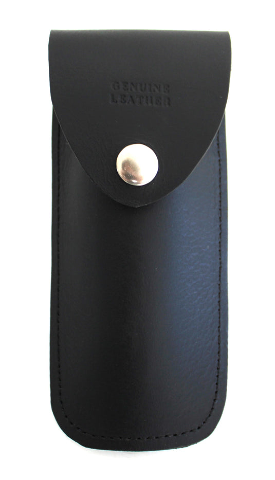 Quality Full Grain Genuine Cow Hide Leather Knife Pouch. Colour: Black. Style No: 31004.
