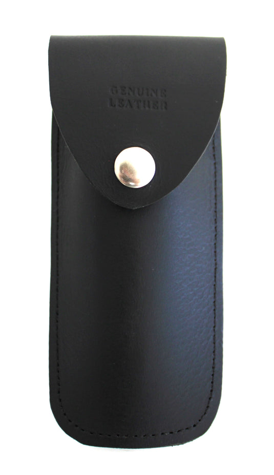 Quality Full Grain Genuine Cow Hide Leather Knife Pouch. Colour: Black. Style No: 31004.