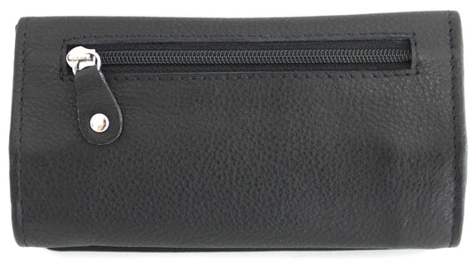 Quality Full Grain Vintage Leather Tobacco Pouch. Colour: Black. Style No: 11032. 50 gram.