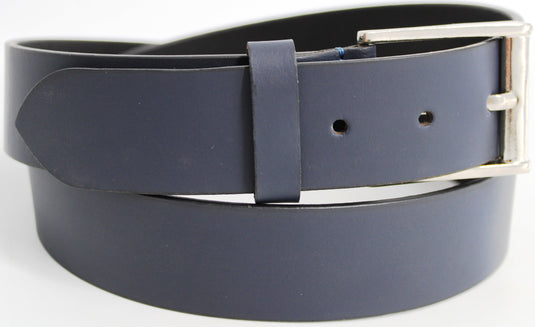 Genuine Full Grain Leather Belt. Colour: Navy.