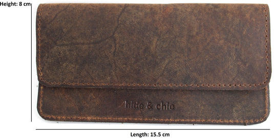 Quality Full Grain Vintage Leather Tobacco Pouch. Colour: BROWN. Style: 12045.