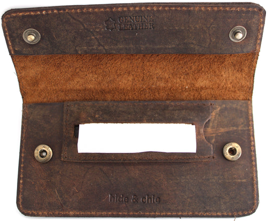 Quality Full Grain Vintage Leather Tobacco Pouch. Colour: BROWN. Style: 12045.
