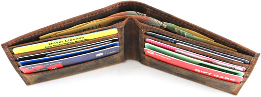 RFID Genuine Leather Wallet. Colours: Black or Brown. Style No: 11043
