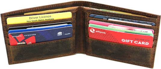 RFID Genuine Leather Wallet. Colours: Black or Brown. Style No: 11043