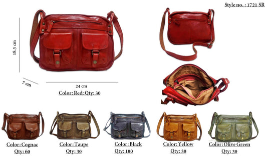 Washed Leather Handbags. Indent Orders.
