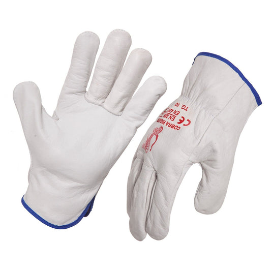 12 Pack - Protective Quality Leather Riggers Gloves. Style No: 471100.