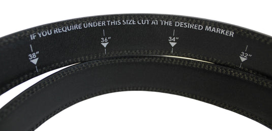 Genuine Leather Ratchet Dress Belt with Automatic Sliding Buckle