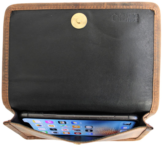 Quality Full Grain Genuine Leather Mobile Phone Holder / Cover / Case. Style: 11038.