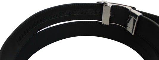Genuine Leather Ratchet Dress Belt with Automatic Sliding Buckle