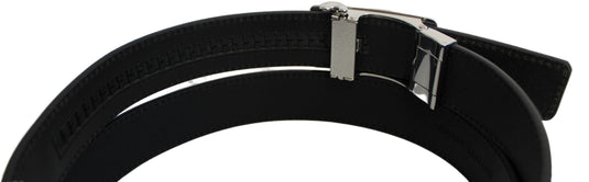 Genuine Leather Ratchet Dress Belt with Automatic Sliding Buckle