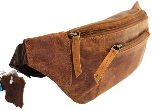 Quality Full Grain Hunter Leather Waist Bag. Style No: 72003.