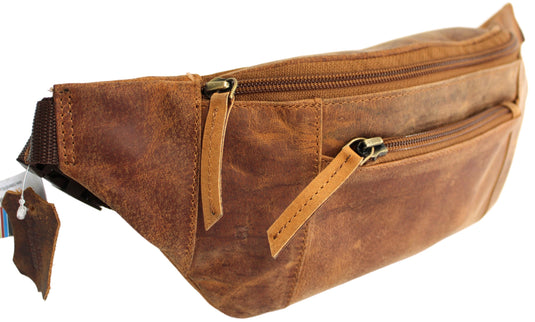 Quality Full Grain Hunter Leather Waist Bag. Style No: 72003.