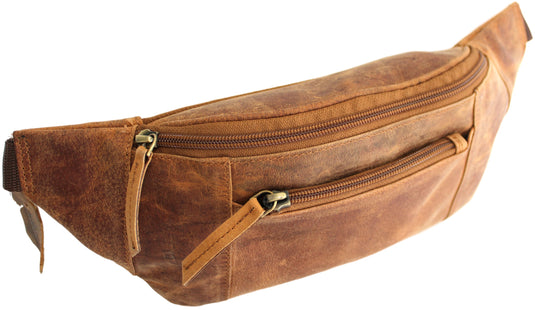 Quality Full Grain Hunter Leather Waist Bag. Style No: 72003.