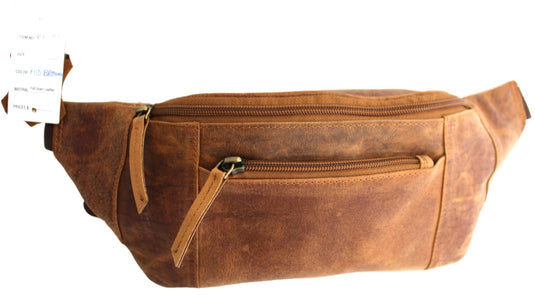 Quality Full Grain Hunter Leather Waist Bag. Style No: 72003.