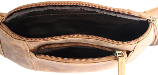 Quality Full Grain Hunter Leather Waist Bag. Style No: 72003.